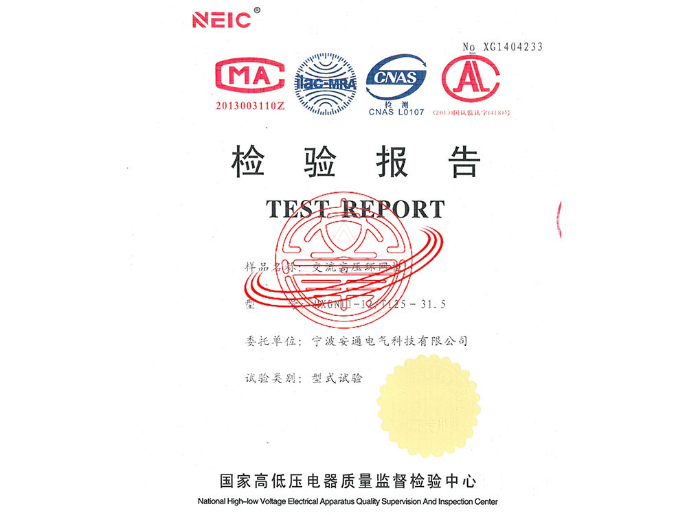 HXGN□-12-125-31.5型式试验报告